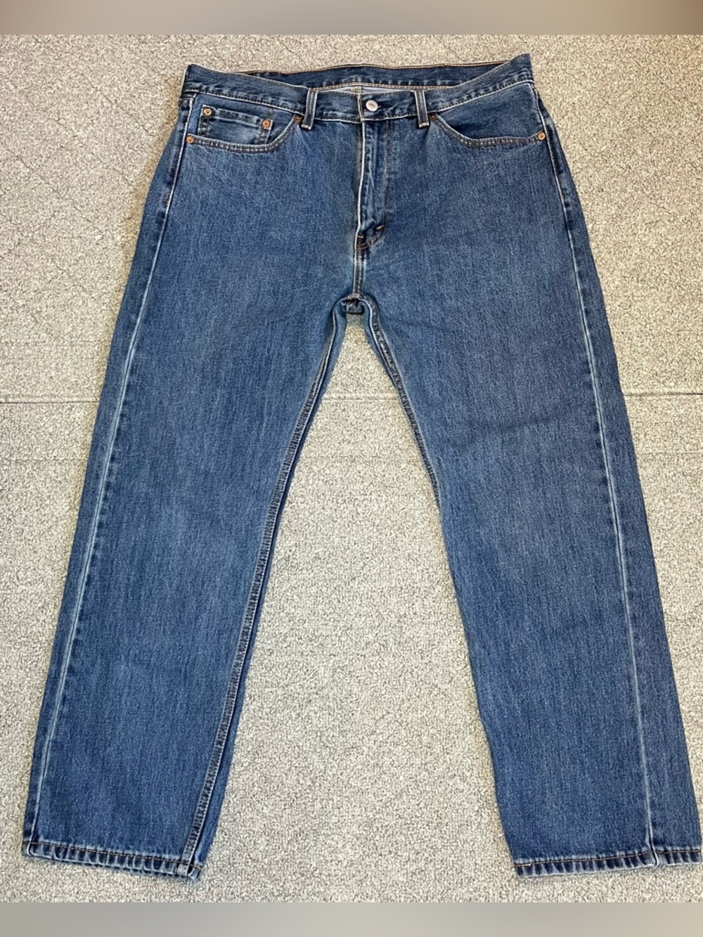 Levis 505 Jeans Mens Size 38X30 Blue Denim Straight Leg Cotton